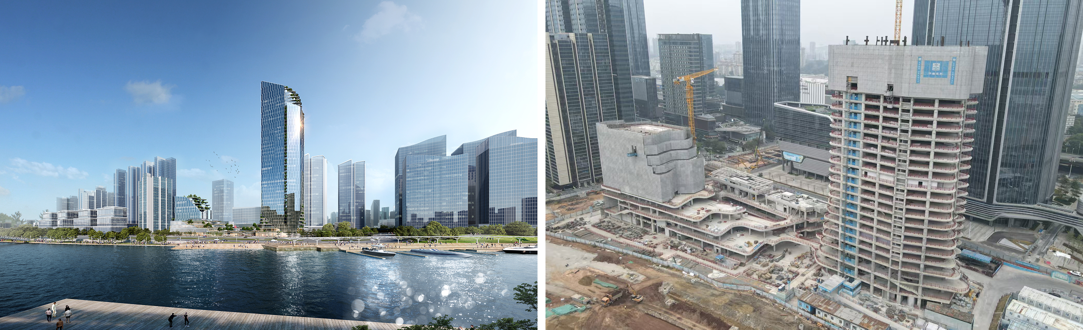 Construction site aerial view showing the Poly Yuzhu development under construction.