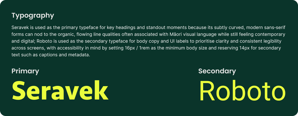ReKraft typography system showing type hierarchy.