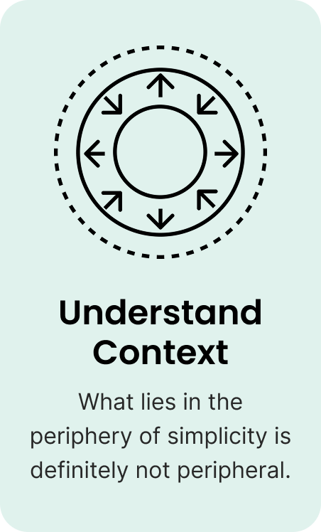 Design principle — Understand Context.