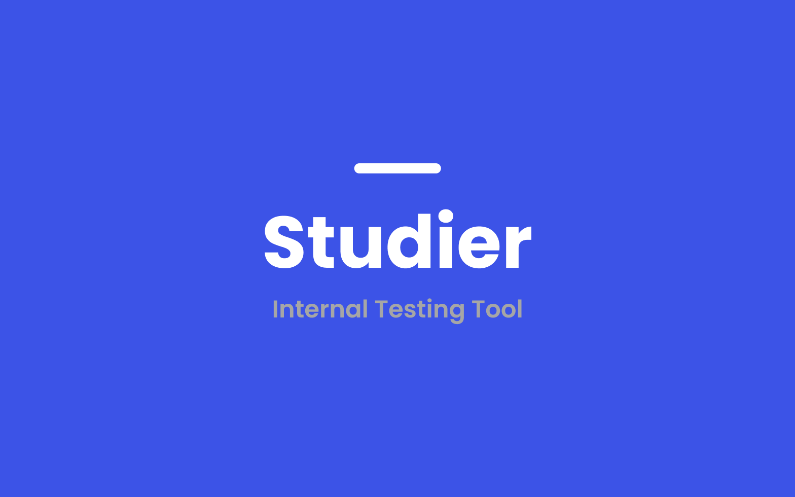 Studier dashboard project preview.