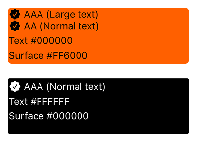 Accessibility and contrast notes for the Voting Starter Kit visual system.