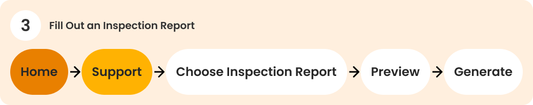 User flow for contacting an agent and booking an inspection.
